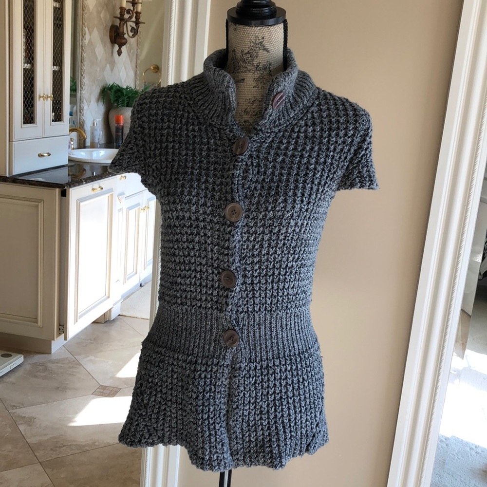 Kenneth Cole button front tunic sweater